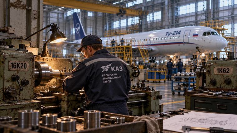Казанский авиазавод ищет токаря на 50-летние станки после заказа сотни Ту-214