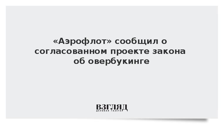 Гендиректор «Аэрофлота» Александровский: Проект закона об овербукинге согласован